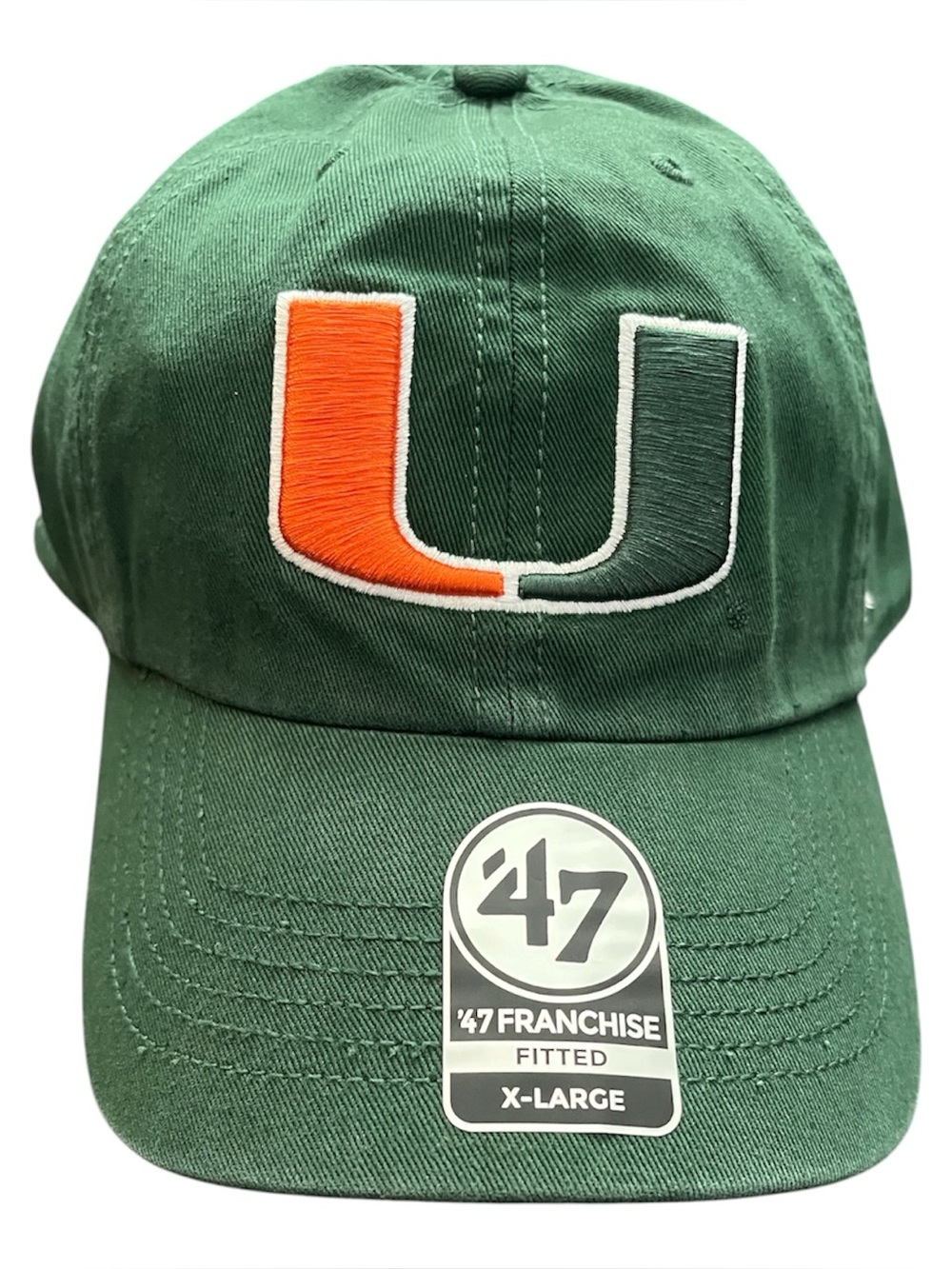 University of Miami Hurricanes ’47 Franchise Green Fitted Hat XL